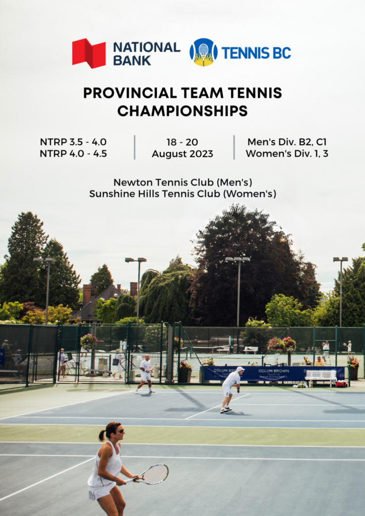 NB Provincial Team Tennis Championships 2023 Tennis British Columbia